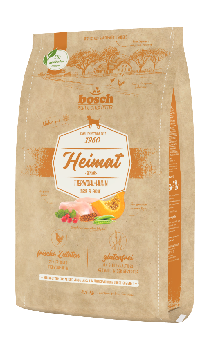 bosch Hunde-Trockenfutter Heimat Senior Tierwohl-Huhn